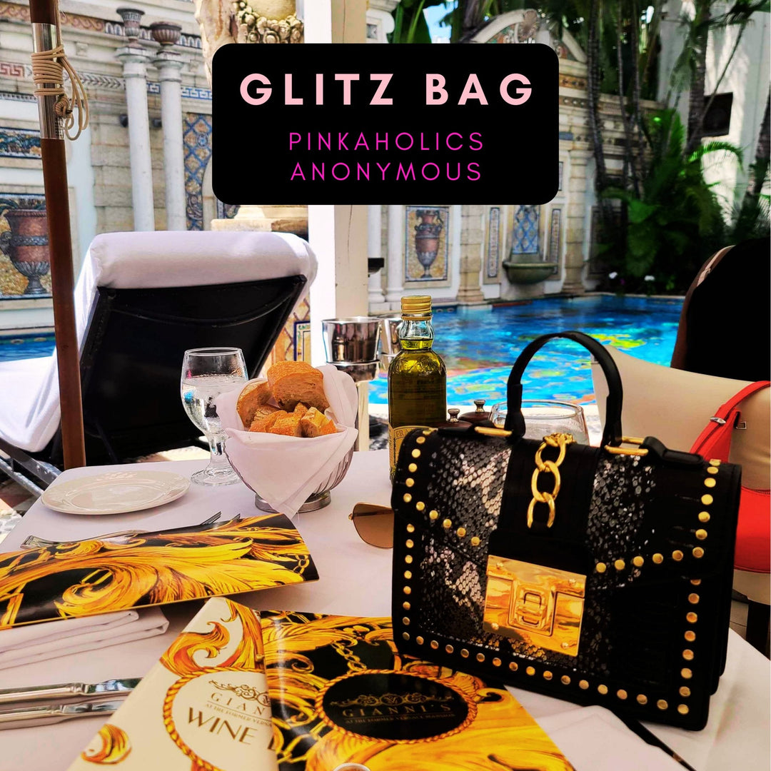 Glitz Glamour Bag: Silver Black - Pinkaholics Anonymous