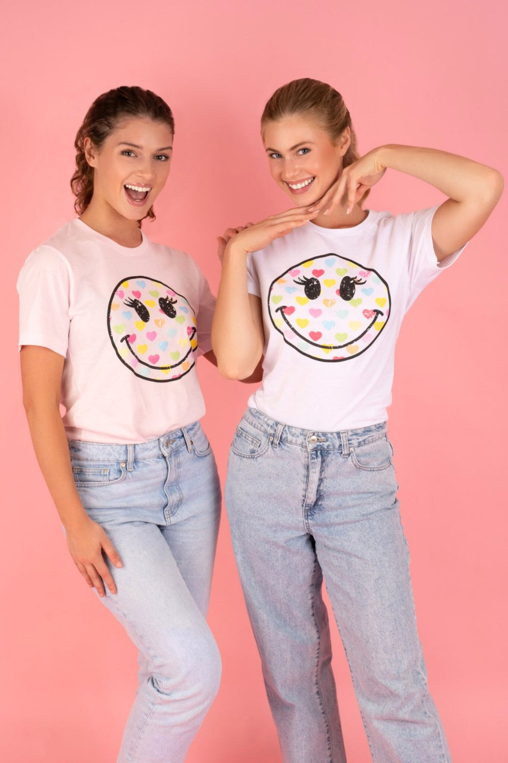 Heart Smiley Tee - Pinkaholics Anonymous