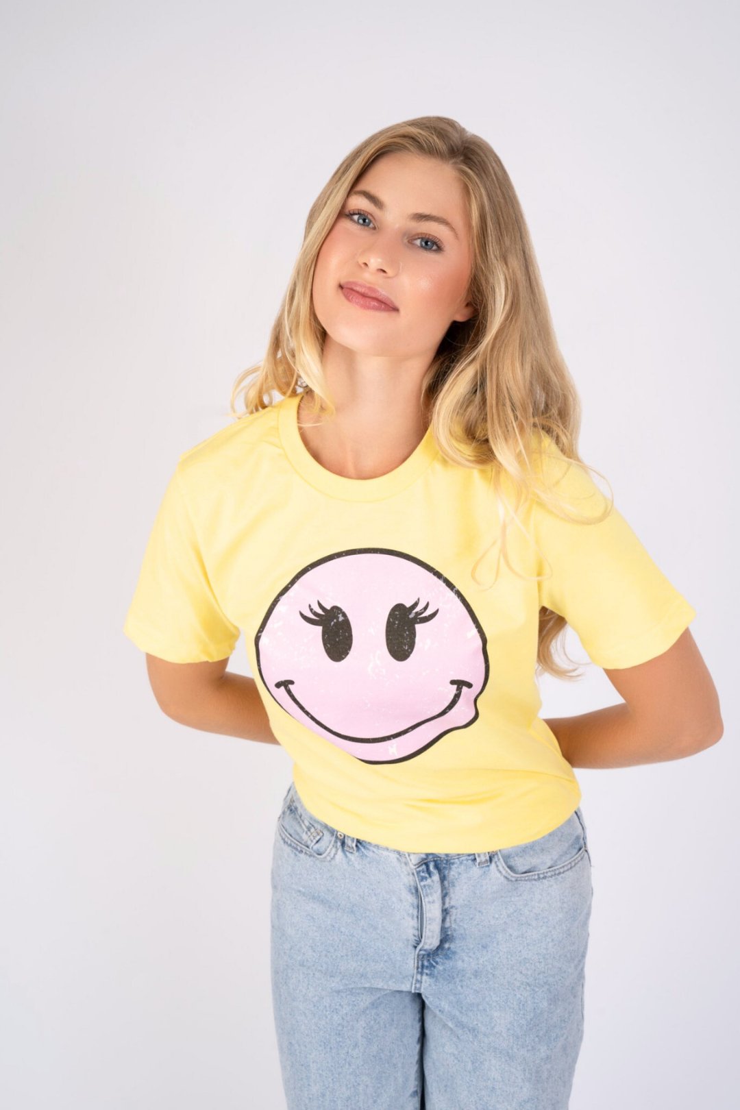 Yellow Smile T-Shirt [PRE-ORDER, Ships in December] - Pinkaholics Anonymous
