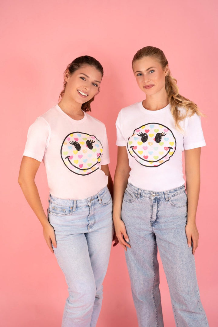 Heart Smiley Tee - Pinkaholics Anonymous